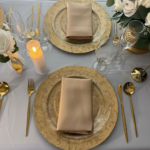 Gold DIY Bride tablescape